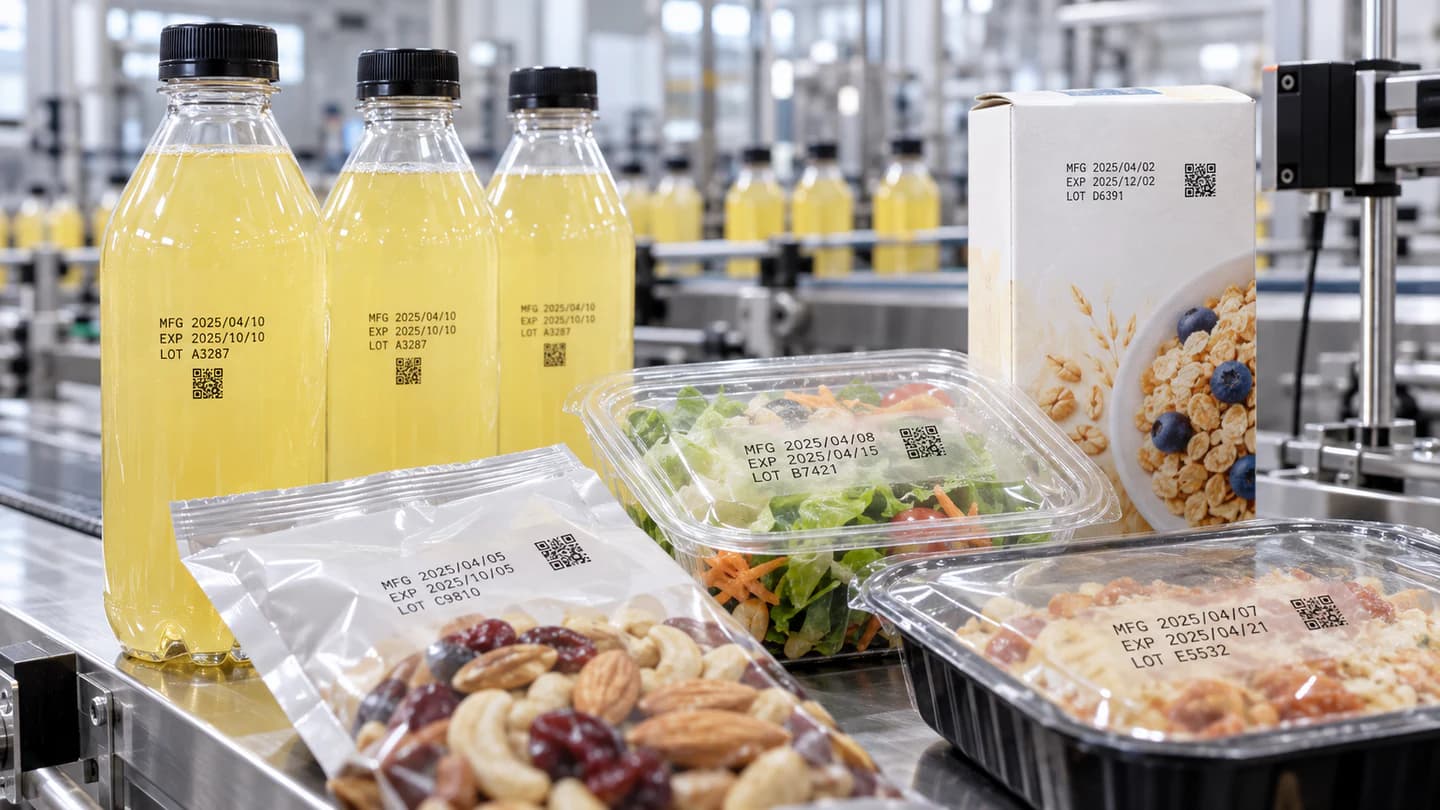 Glass beverage containers with fast-dry date and batch identification