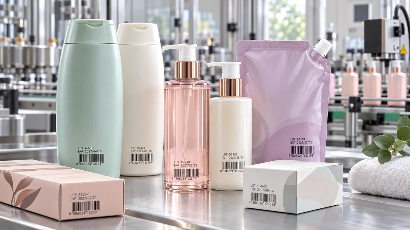 Personal care packaging with lot and date coding