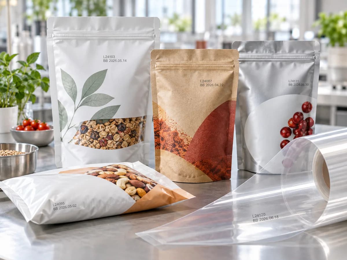 Flexible packages with realistic date and batch coding