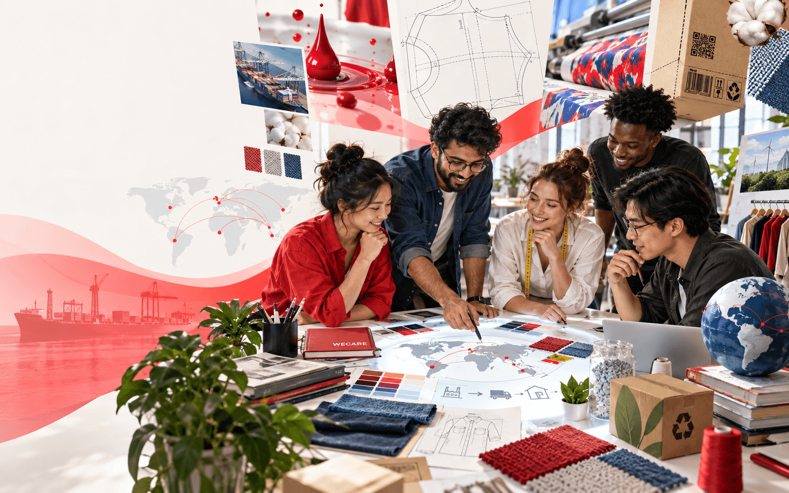 A collaborative WECARE ideas studio connecting printing, materials, garment technology and global market knowledge