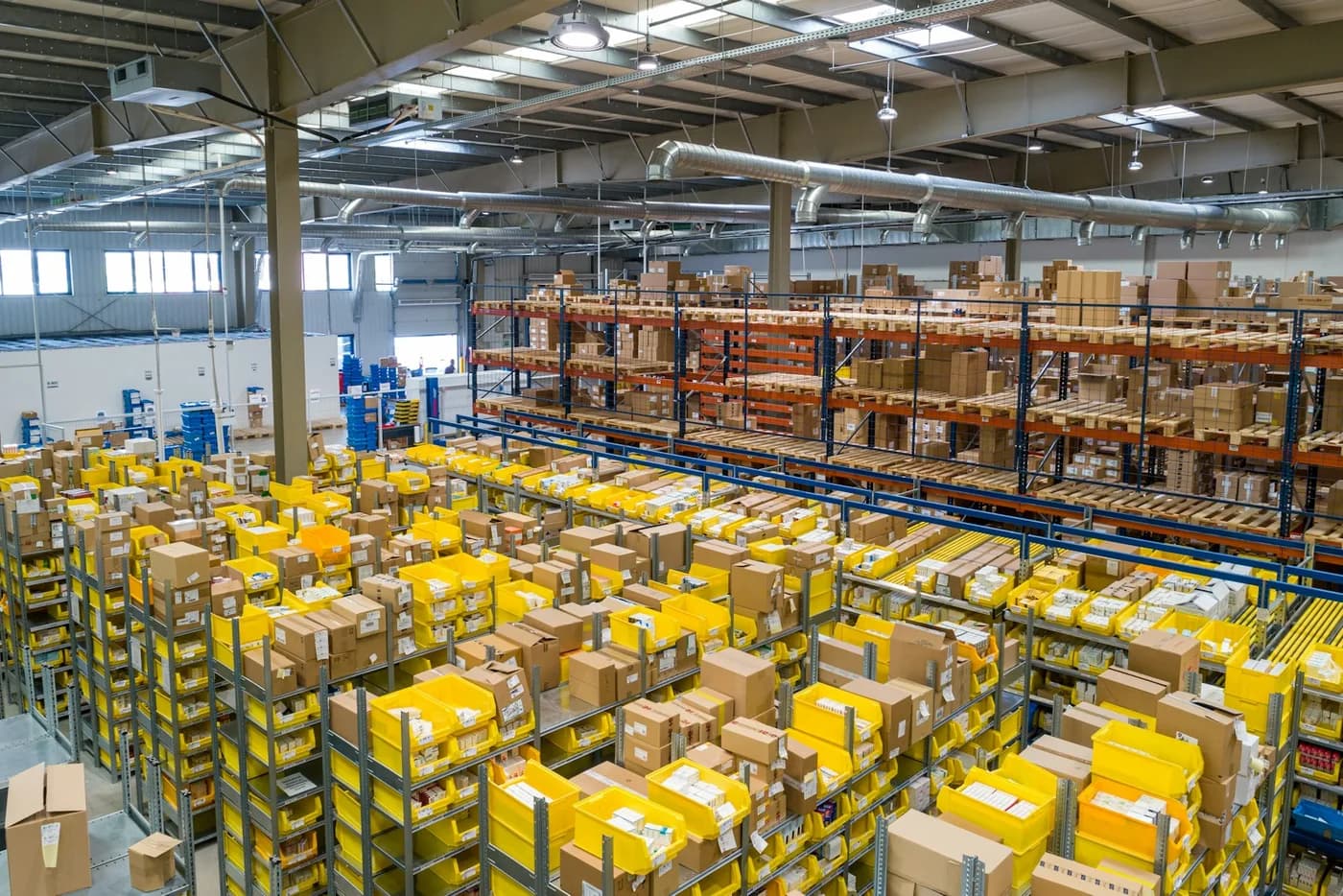 Organized warehouse inventory supporting WECARE product fulfillment
