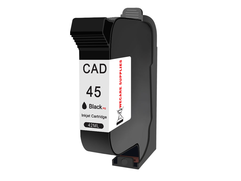 Wecare 45A grade A plotter Ink Cartridge/CAD Ink Cartridge , pigment ink, Our Best Seller in Overseas Markets, Compatible with HP45A ink cartridge(51645A), Use for   Sinajet/New Power/Hanbond/Jinghui/Winda/Bok/Jingdex/Dante Plotters and cutters.