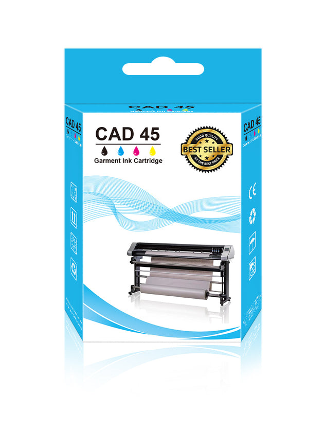 Wecare 45A Regular Ink Cartrige,  Plotter Ink Cartridge, CAD Ink Cartridge,We do not suggest you use our regular 45A on high-speed plotters,  such as TKT/Gerber/Algotex/Richpeace/New Power etc.