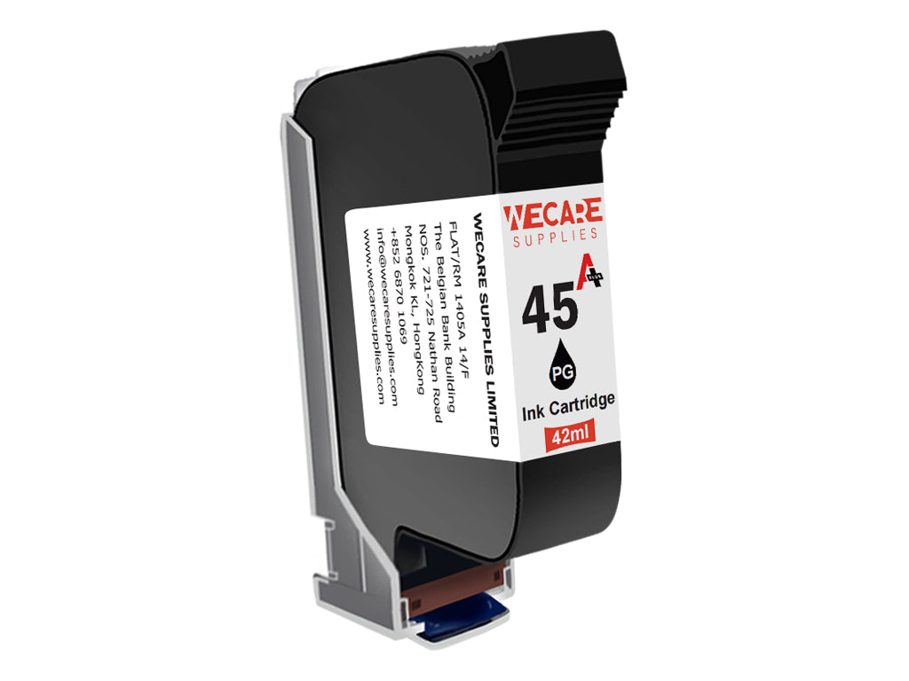 Wecare 45A A Plus ink cartridge, Ultra Black, Higher Density, Plotter ...